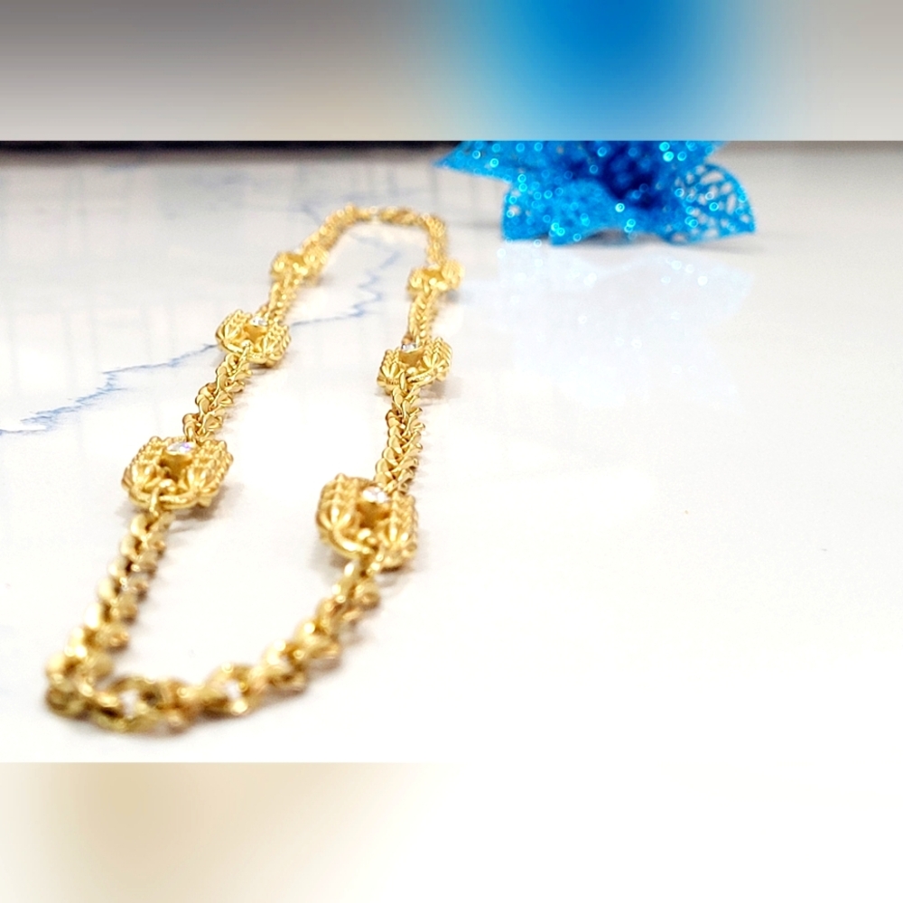 Camrose & Kross JBK  Jacqueline Kennedy Gold Paperclip Link Necklace